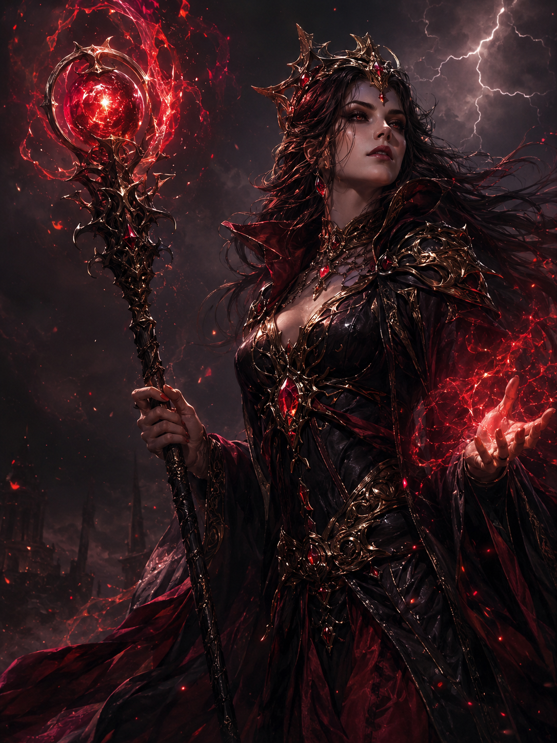 Crimson sorceress